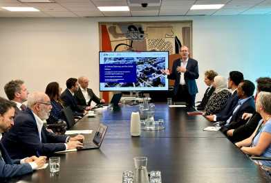 ETH researchers presenting at the Swiss Mission to the United Nations in New York.